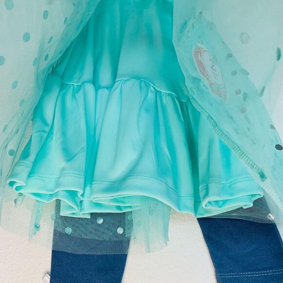 Nannette Girl’s Set Blue Dress+ Pants - Picture 2 of 6